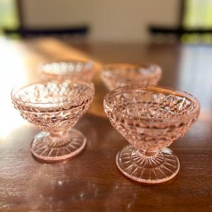 PINK DEPRESSION CHAMPAGNE GLASSES SET