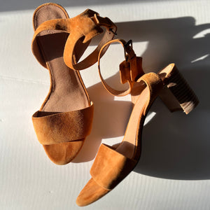 MADEWELL LEATHER STRAPPY HEELS, WOMEN'S 8.5